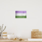 Poster Drapeau de fierté genderqueer (Cuisine)