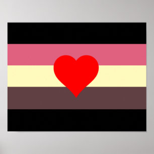 Poster Drapeau de fierté grasse