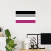 Poster Drapeau de fierté gynéphile (Bureau à domicile)