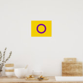 Poster Drapeau de fierté intersexe (Cuisine)