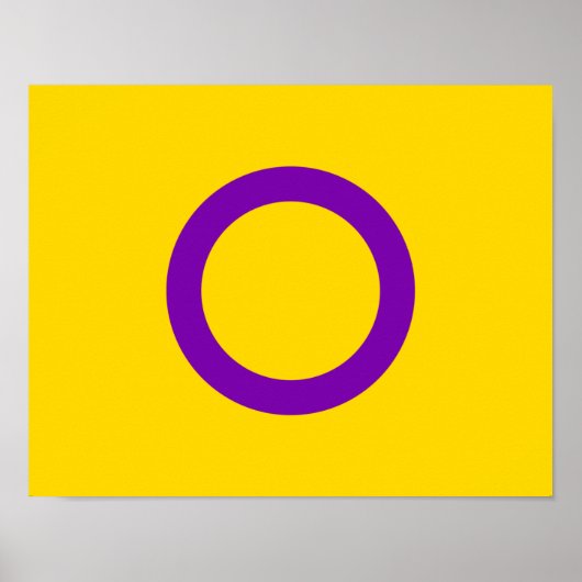 Poster Drapeau de fierté intersexe (Devant)