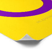 Poster Drapeau de fierté intersexe de SlipperyJoe's fond  (Coin)
