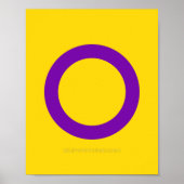 Poster Drapeau de fierté intersexe de SlipperyJoe's fond  (Devant)