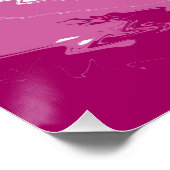 Poster Drapeau de fierté lesbienne abstrait trippy ondulé (Coin)