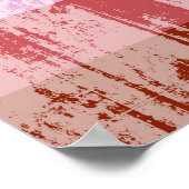 Poster Drapeau de fierté lesbienne au rouge à lèvres (Coin)