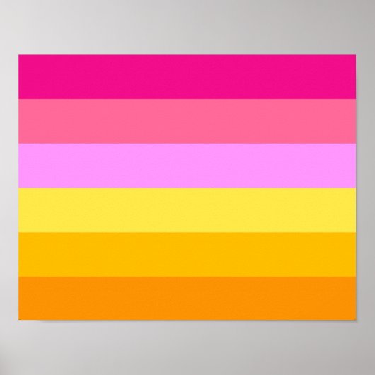 Poster Drapeau de fierté lesbienne (Aube) (Devant)