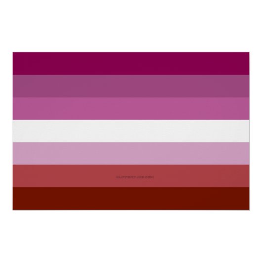 Poster Drapeau de fierté lesbienne de SlipperyJoe féminin (Devant)