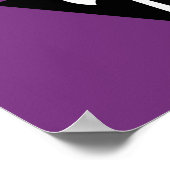 Poster Drapeau de fierté lesbienne Hache violette (Coin)