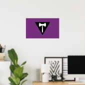 Poster Drapeau de fierté lesbienne Hache violette (Bureau à domicile)