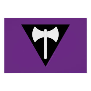 Poster Drapeau de fierté lesbienne SlipperyJoe puissant s