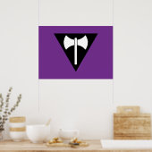 Poster Drapeau de fierté lesbienne SlipperyJoe's Labrys h (Cuisine)