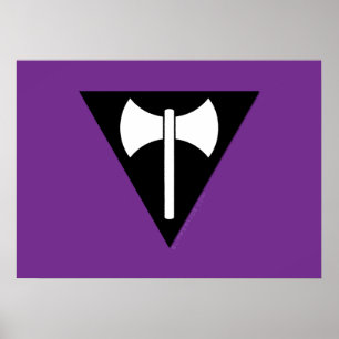 Poster Drapeau de fierté lesbienne SlipperyJoe's Labrys h