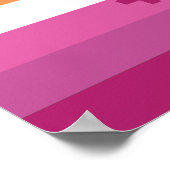 Poster Drapeau de fierté lesbienne WLW (Coucher de soleil (Coin)
