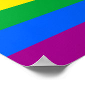 Poster Drapeau de fierté LGBTQ (8 bandes) (Coin)