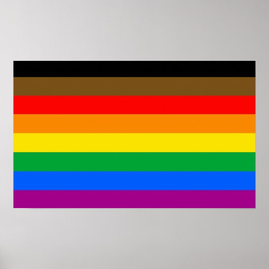 Poster Drapeau de fierté LGBTQ (8 bandes) (Devant)