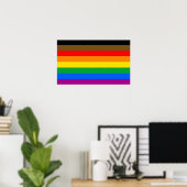 Poster Drapeau de fierté LGBTQ (8 bandes) (Bureau à domicile)