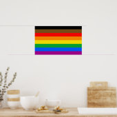 Poster Drapeau de fierté LGBTQ (8 bandes) (Cuisine)