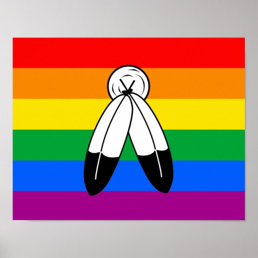 Poster Drapeau de fierté LGBTQ+ Two-Spirit (Devant)
