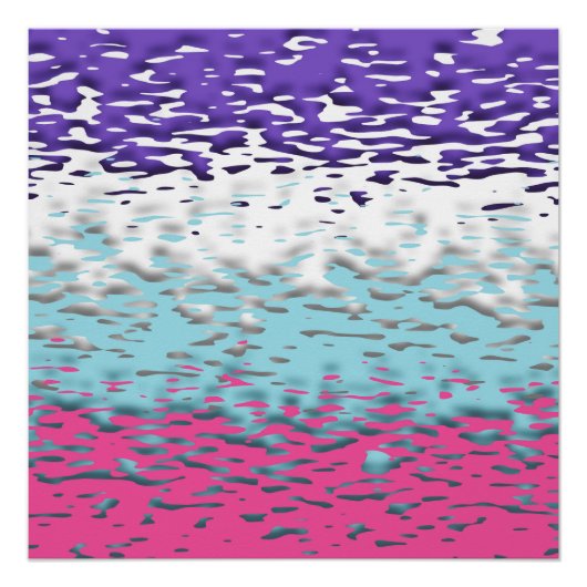 Poster Drapeau de fierté multisexuel funky trippy ondulé  (Devant)