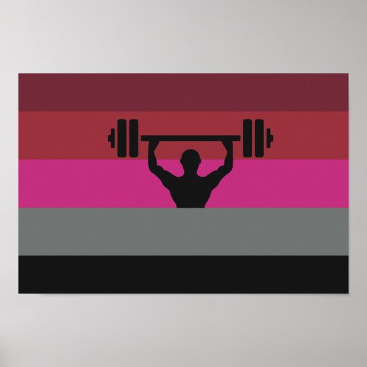 POSTER DRAPEAU DE FIERTE MUSCLE (Devant)