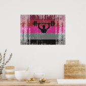 POSTER DRAPEAU DE FIERTE MUSCULAIRE (Cuisine)