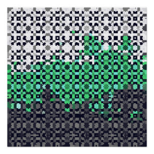 Poster Drapeau de fierté Neutrois Abstrait Pixelisé Tripa