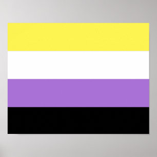 Poster Drapeau de fierté non binaire