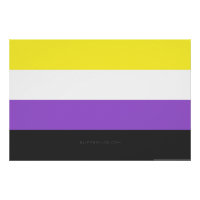 Drapeau de fierté non binaire de SlipperyJoe's jau