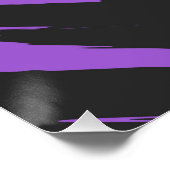 Poster Drapeau de fierté non binaire funky grunge zigzag (Coin)