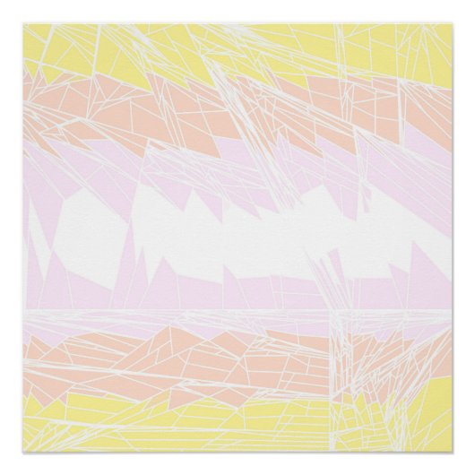 Poster Drapeau de fierté pangender abstrait géométrique G (Devant)