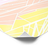 Poster Drapeau de fierté pangender abstrait géométrique G (Coin)