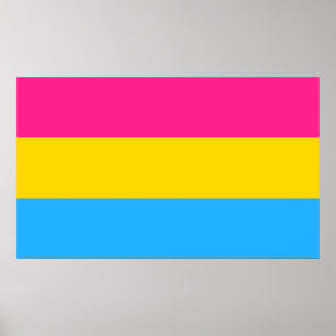 Poster Drapeau de fierté pansexuel LGBTQ
