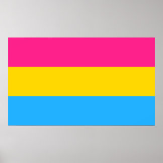 Poster Drapeau de fierté pansexuel LGBTQ