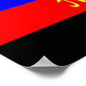 Poster Drapeau de fierté polyamoureuse (Coin)