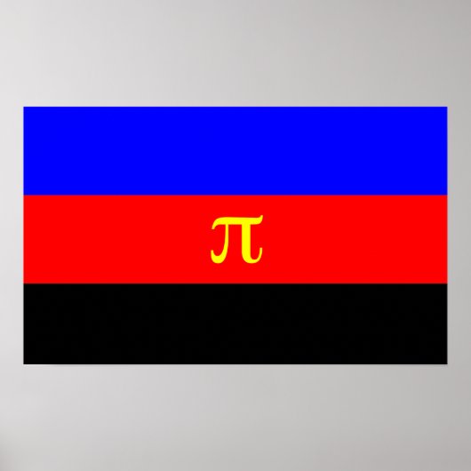 Poster Drapeau de fierté polyamoureuse (Devant)