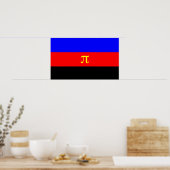 Poster Drapeau de fierté polyamoureuse (Cuisine)