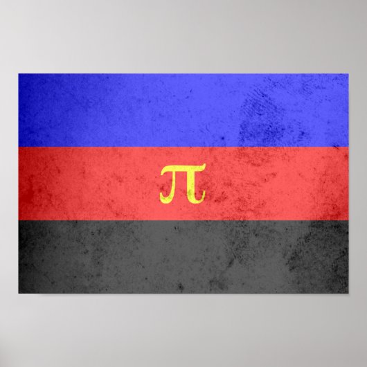 Poster Drapeau de fierté polyamoureuse (Devant)