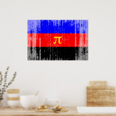 Poster Drapeau de fierté polyamoureuse (Cuisine)