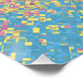 Poster Drapeau de fierté polygender pixelisé funky tripan (Coin)
