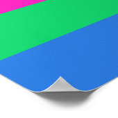 Poster Drapeau de fierté polysexuelle (Coin)