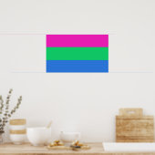 Poster Drapeau de fierté polysexuelle (Cuisine)