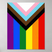 Poster Drapeau de fierté Progress de SlipperyJoe's six ba (Devant)