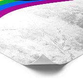 Poster Drapeau de fierté QPOC agité (Coin)