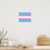 Poster Drapeau de fierté trans - (2) (Cuisine)