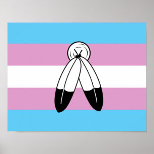Poster Drapeau de fierté trans bispirituel