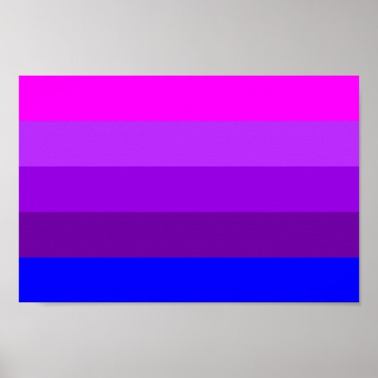 Poster Drapeau de fierté transgenre alternatif (Devant)
