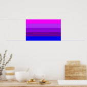 Poster Drapeau de fierté transgenre alternatif (Cuisine)