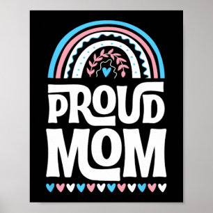 Poster Drapeau de fierté transgenre de maman Fête des mèr
