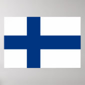 Poster Drapeau de Finlande (Devant)