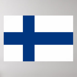 Poster Drapeau de Finlande 